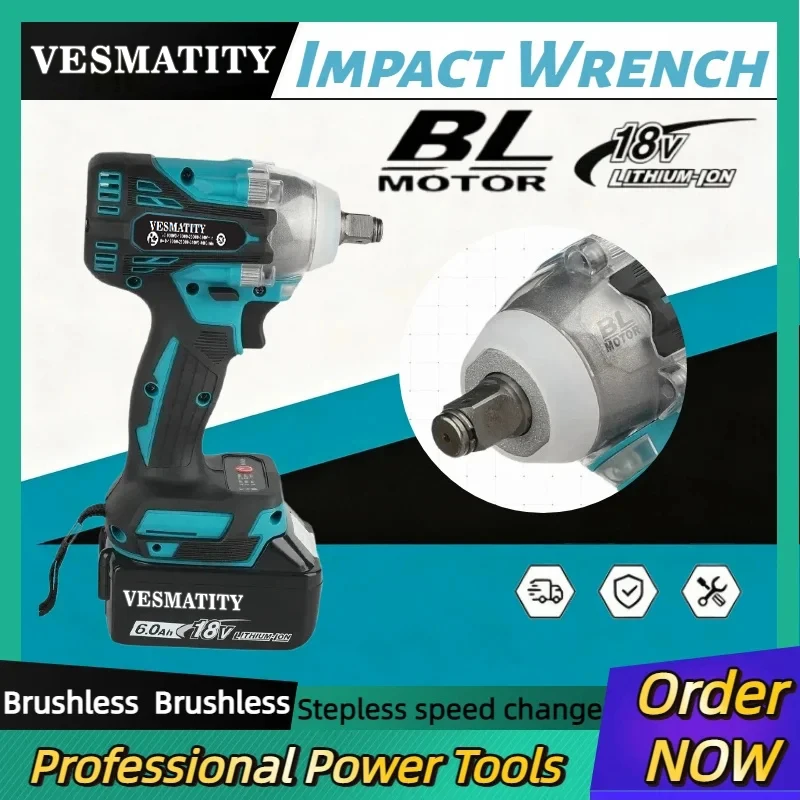 Makita Drill Dtw300 - DTW300コードレス電動スクリュードライバー、高速ブラシレスインパクトレンチ、マキタ18V 20Vバッテリーピン対応充電式ドリルドライバー