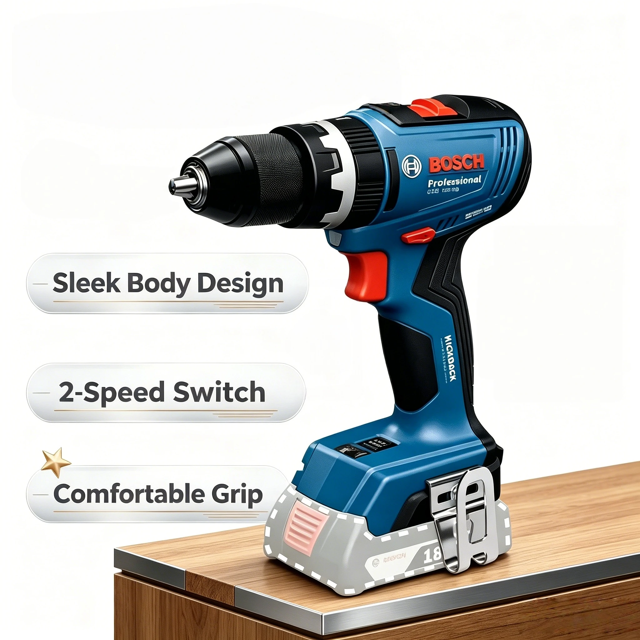 Bosch Drill Gsb 18V - コンパクトなボッシュ GSR 18V-65、GSB 18V-65 パワードリル、滑り止めグリップ付き、キャビネット製作や重作業の木工組立プロジェクトに最適