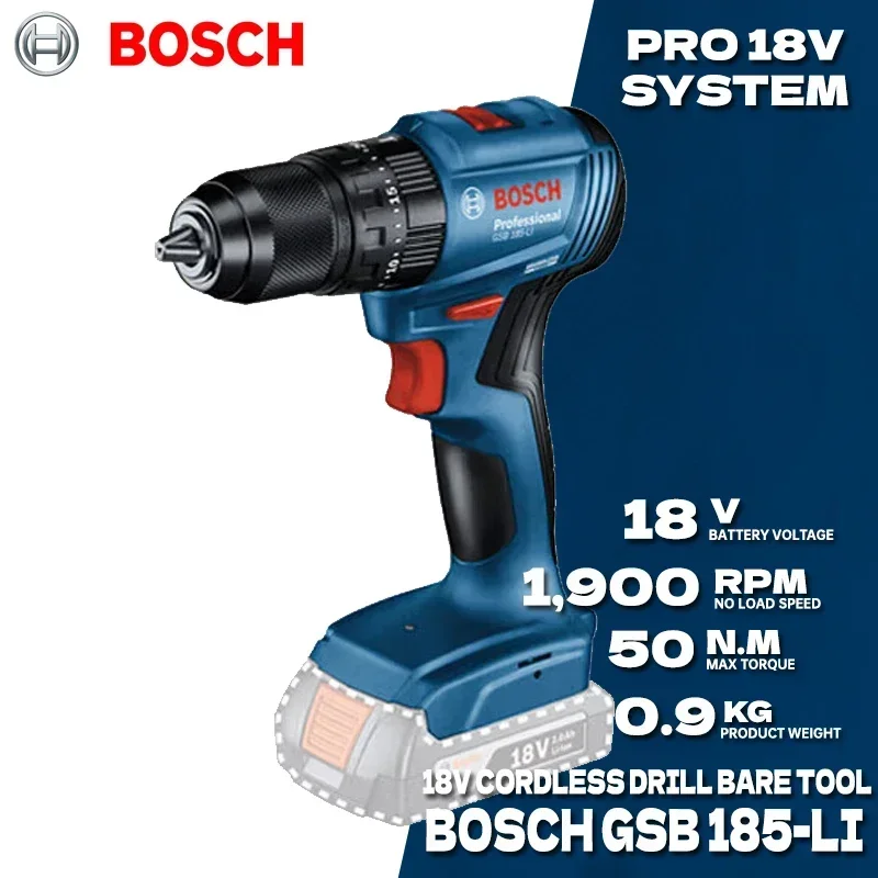 Bosch Drill Gsb 18V - ボッシュ GSB 185-LI ブラシレスコードレスインパクトドリル 18V 電動ドライバー