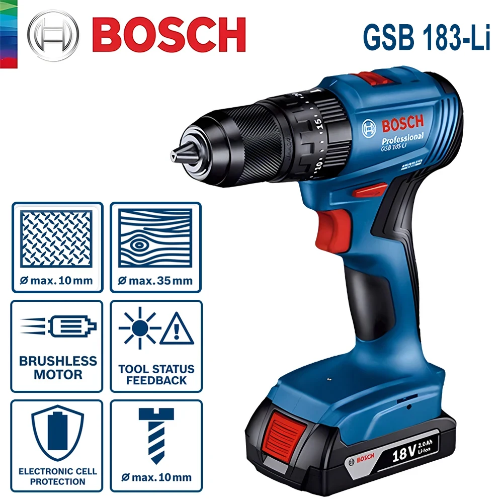 ボッシュ GSB 183-LI 18V ブラシレスインパクト - Bosch Drill Gsb 18V のレビューと価格