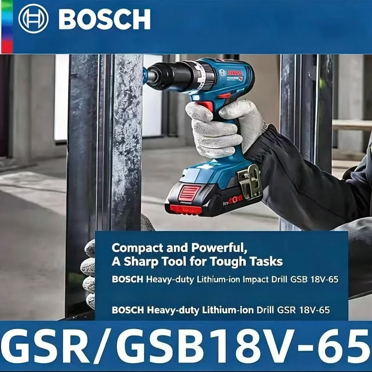 コンパクトなボッシュ GSR 18V-65、GSB 18V- - Bosch Drill Gsb 18V のレビューと価格