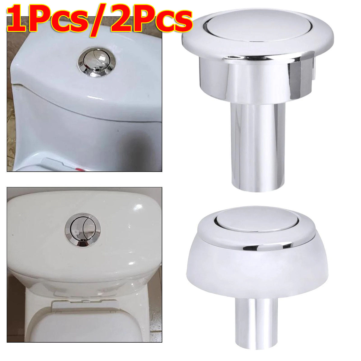 1 個/2 個 48 ミリメートルトイレシングルプッシュボタ - Toilet Fill Valve のレビューと価格